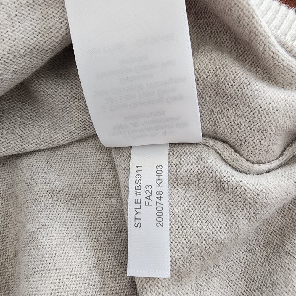 J.Crew Factory NWT Cashmere Blend Polo Sweater Sz 3X Oatmeal Boxy - Picture 7 of 7